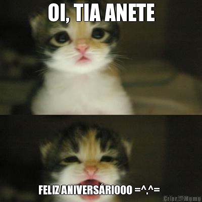 OI, TIA ANETE FELIZ ANIVERS�RIOOO =^.^=  